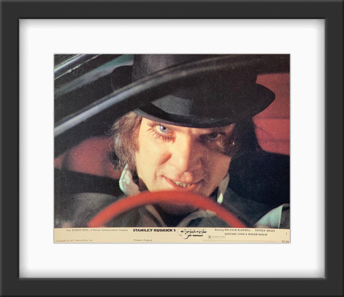 An original 8x10 lobby card for the Stanley Kubrick film A Clockwork Orange