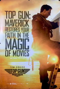 An original movie poster for the Tom Cruise film Top Gun Maverick