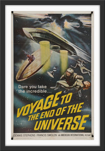 An original movie poster for the sci-fi film Voyage To The End of the Universe