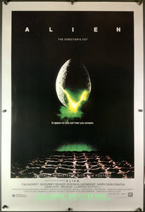 An original movie poster for the sci-fi horror film Alien