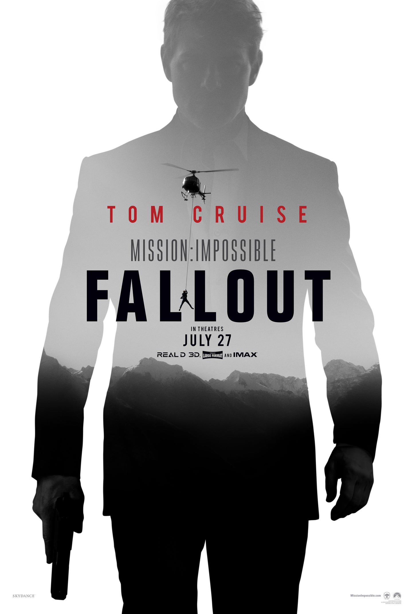 An original movie poster for the Tom Cruise film Mission: Impossible Fallout