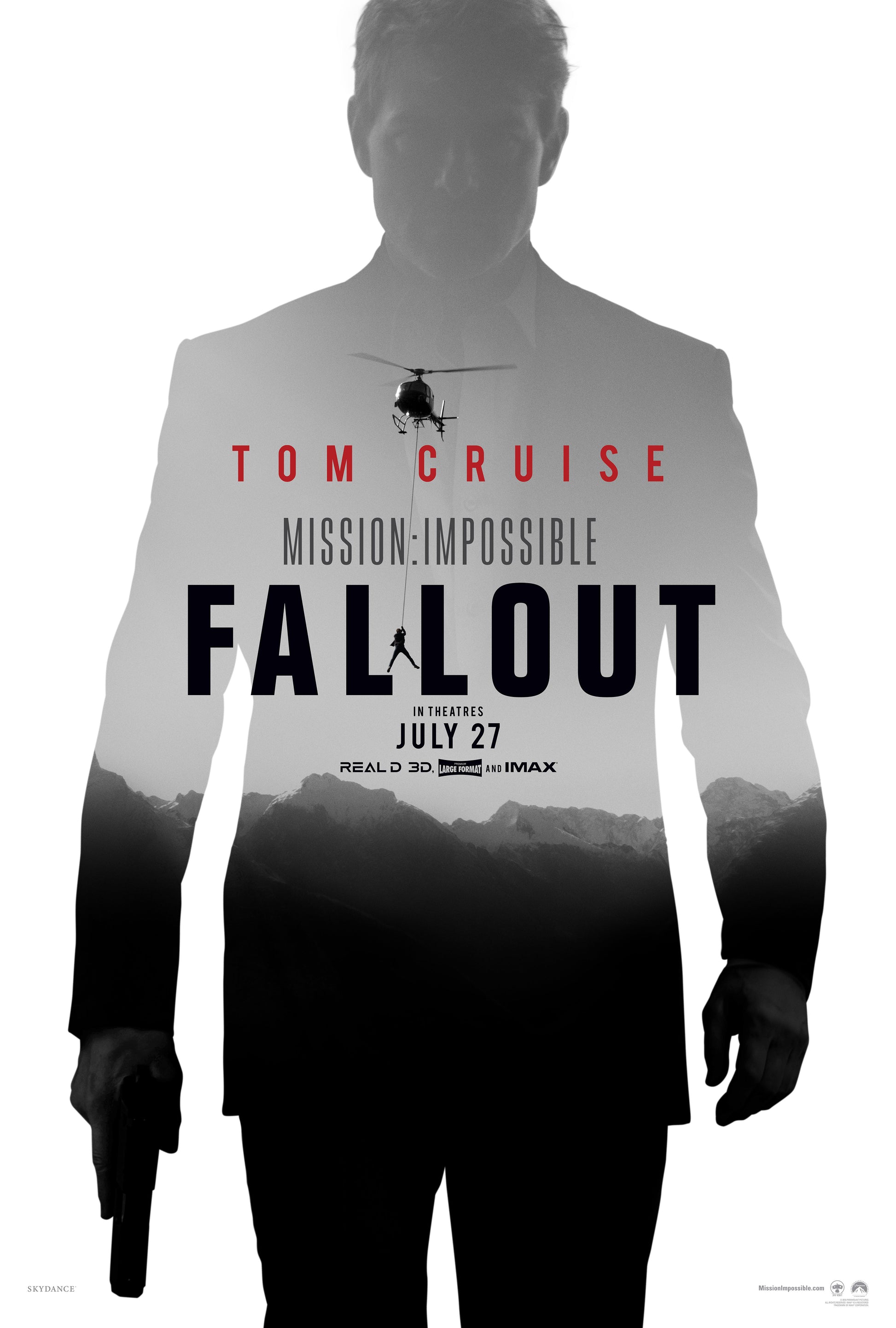 An original movie poster for the Tom Cruise film Mission: Impossible Fallout