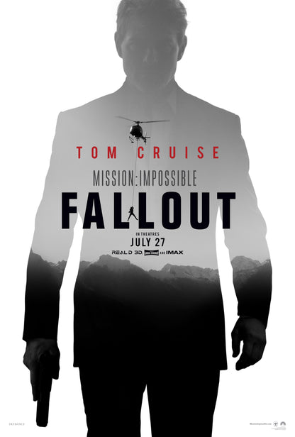 An original movie poster for the Tom Cruise film Mission: Impossible Fallout