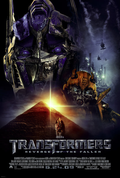 An original movie poster for the film Transfomers Revenge of the Fallen