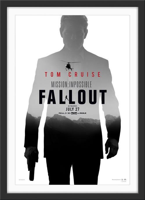 An original movie poster for the Tom Cruise film Mission: Impossible Fallout