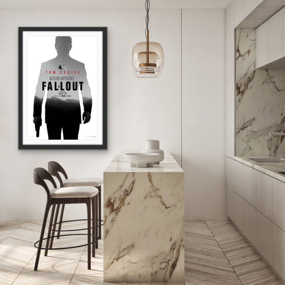 An original movie poster for the Tom Cruise film Mission: Impossible Fallout