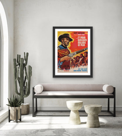 An original French movie poster for the Spaghetti Western For A Few Dollars More