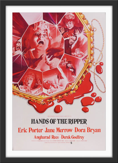 An original movie poster for the Hammer horror film  Hands of the Ripper