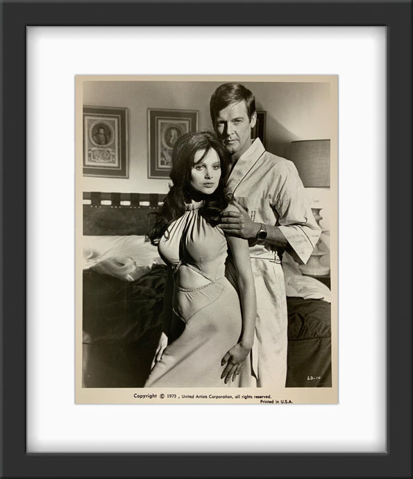 An original and framed 8x10 movie still for the James Bond film Live and Let Die