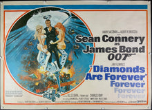 Load image into Gallery viewer, An original UK quad movie poster for the James Bond film Diamonds Are Forever