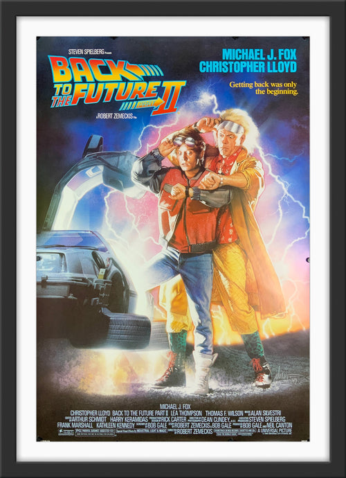 An original movie poster for the film Back To The Future II