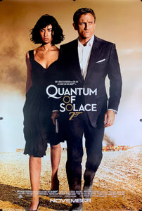 An original movie poster for the James Bond film Quantum of Solace