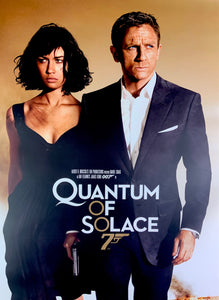 An original movie poster for the James Bond film Quantum of Solace