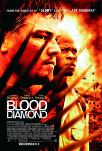 An original movie poster for the film Blood Diamond