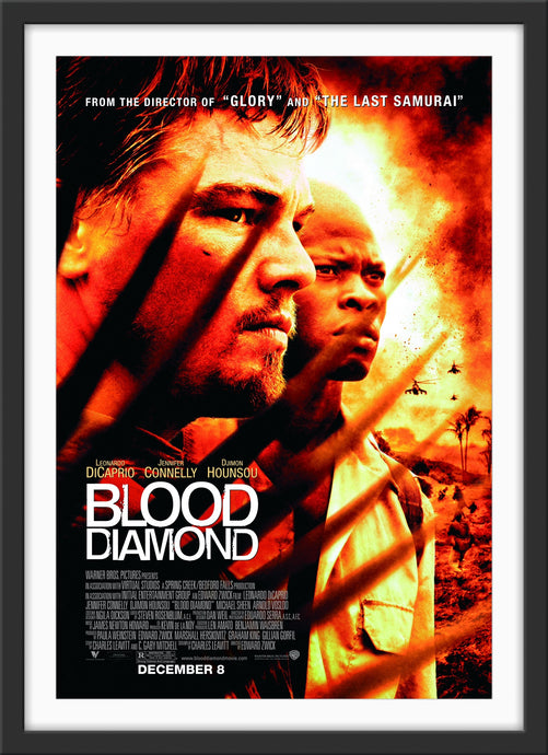An original movie poster for the film Blood Diamond
