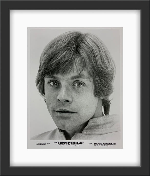 An original 8x10 promotional still of Mark Hamill  as Luke Skywalker for the Star Wars film The Empire Strikes Back