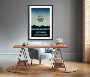 An original movie poster for the film Stand By Me