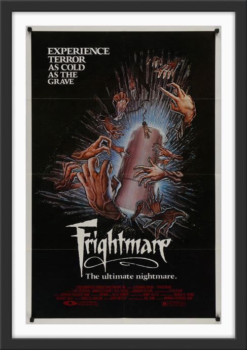 An original movie poster for the 1983 horror film Frightmare