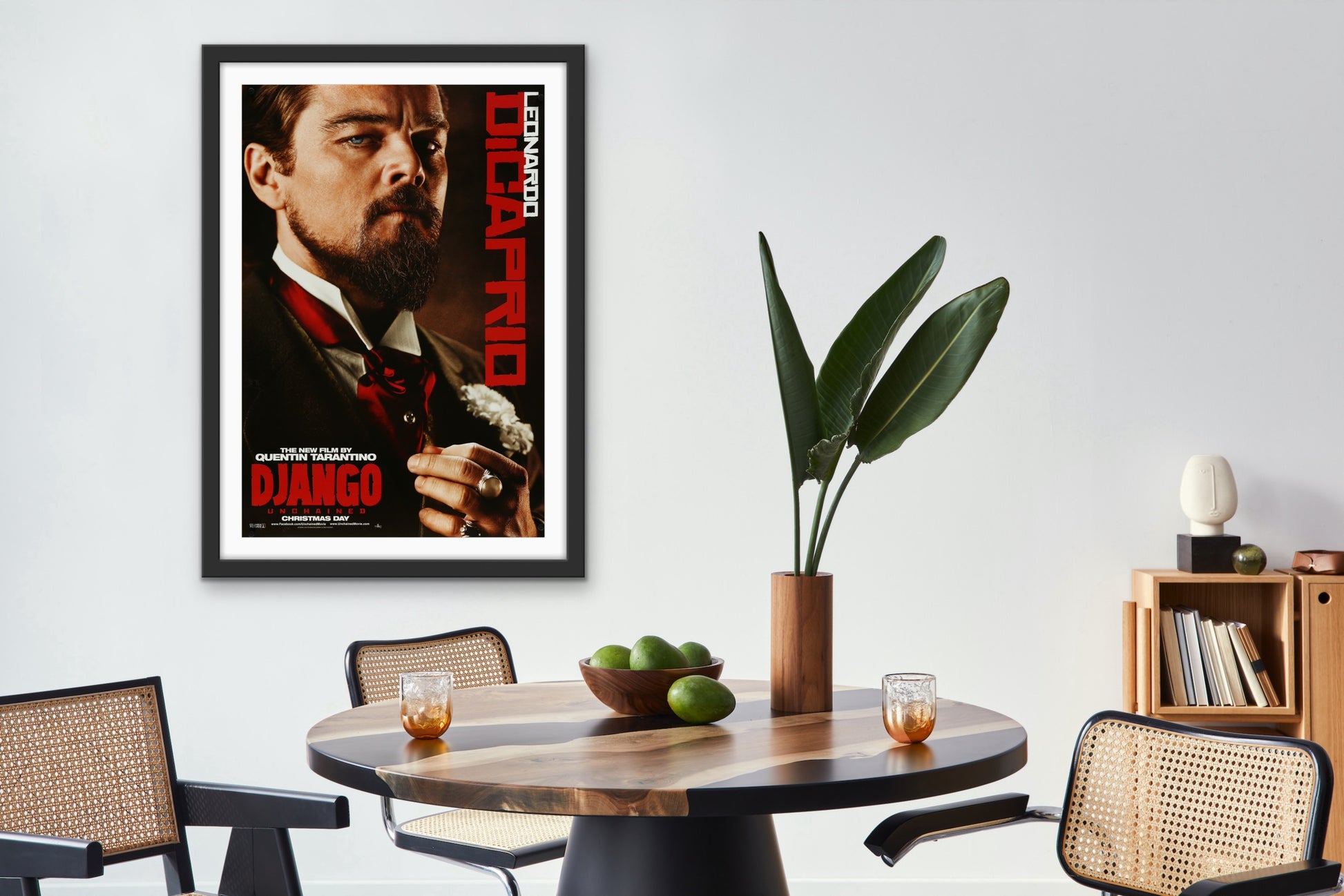 An original movie psoter for the Quentin Tarantino film Django Unchained