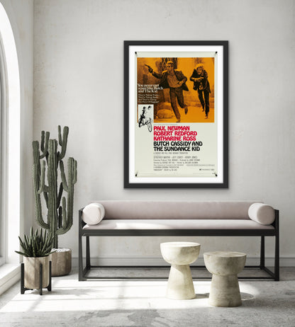 An original movie poster for the film Butch Cassidy and the Sundance Kid