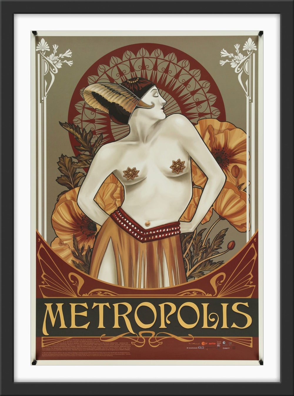 An original Swedish movie poster for the film Metropolis