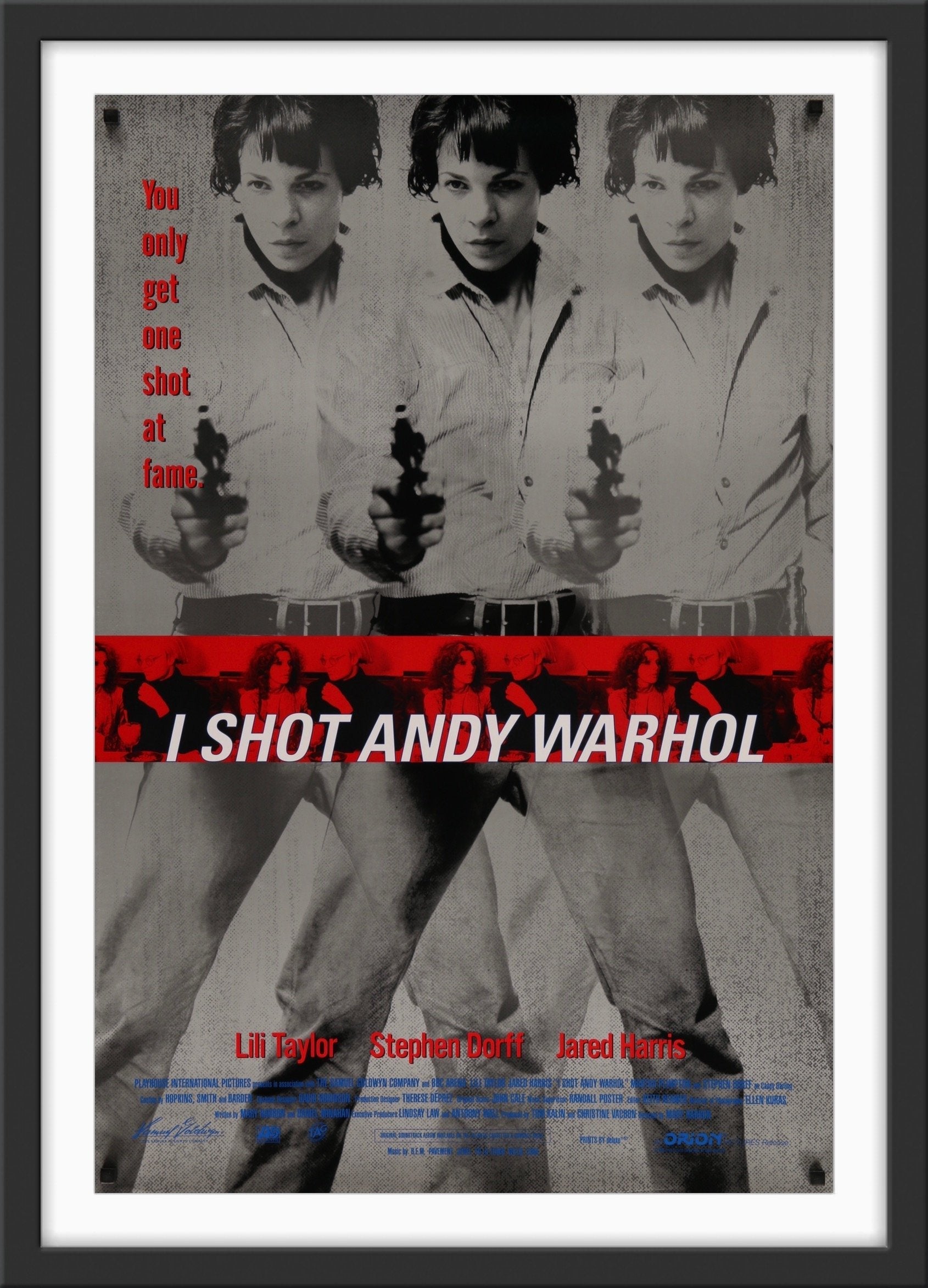 An original movie poster for the film I Shot Andy Warhol