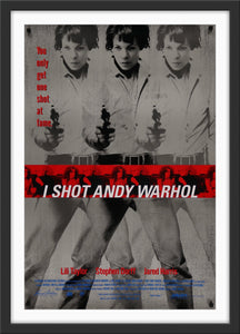 An original movie poster for the film I Shot Andy Warhol