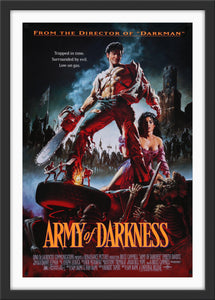 An original movie poster for the film Army of Darkness