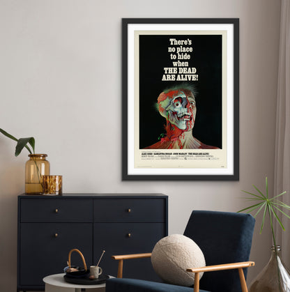 An original movie poster for the film The Dead Are Alive