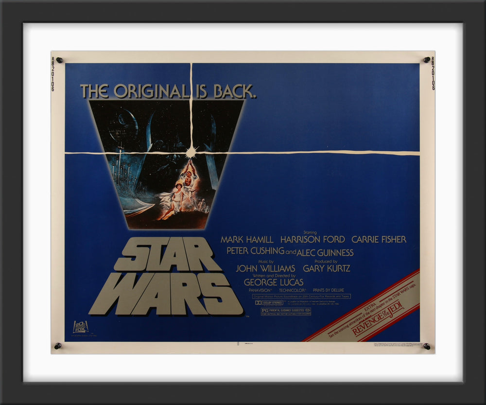An original half sheet movie poster for the film Star Wars