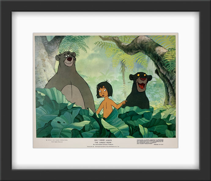 An original lobby card movie poster for the Disney film The Jungle Book