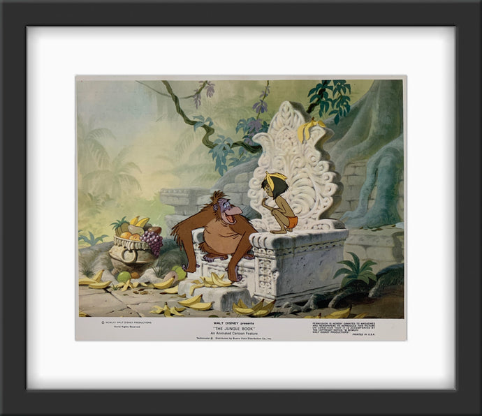 An original lobby card movie poster for the Disney film The Jungle Book