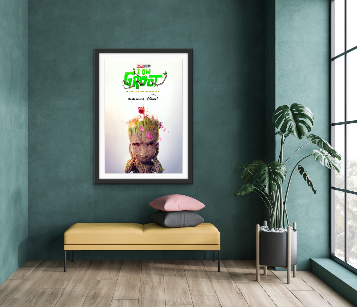An original movie poster for the Disney+ series I am Groot, Season 2