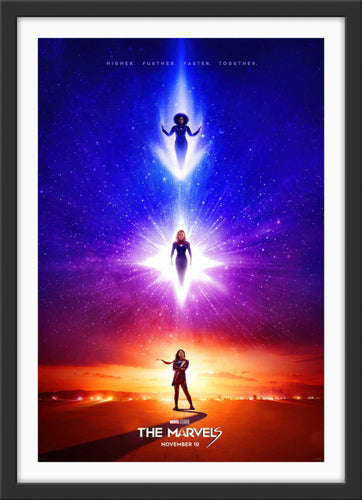 An orgiinal movie poster for the MCU film The Marvels