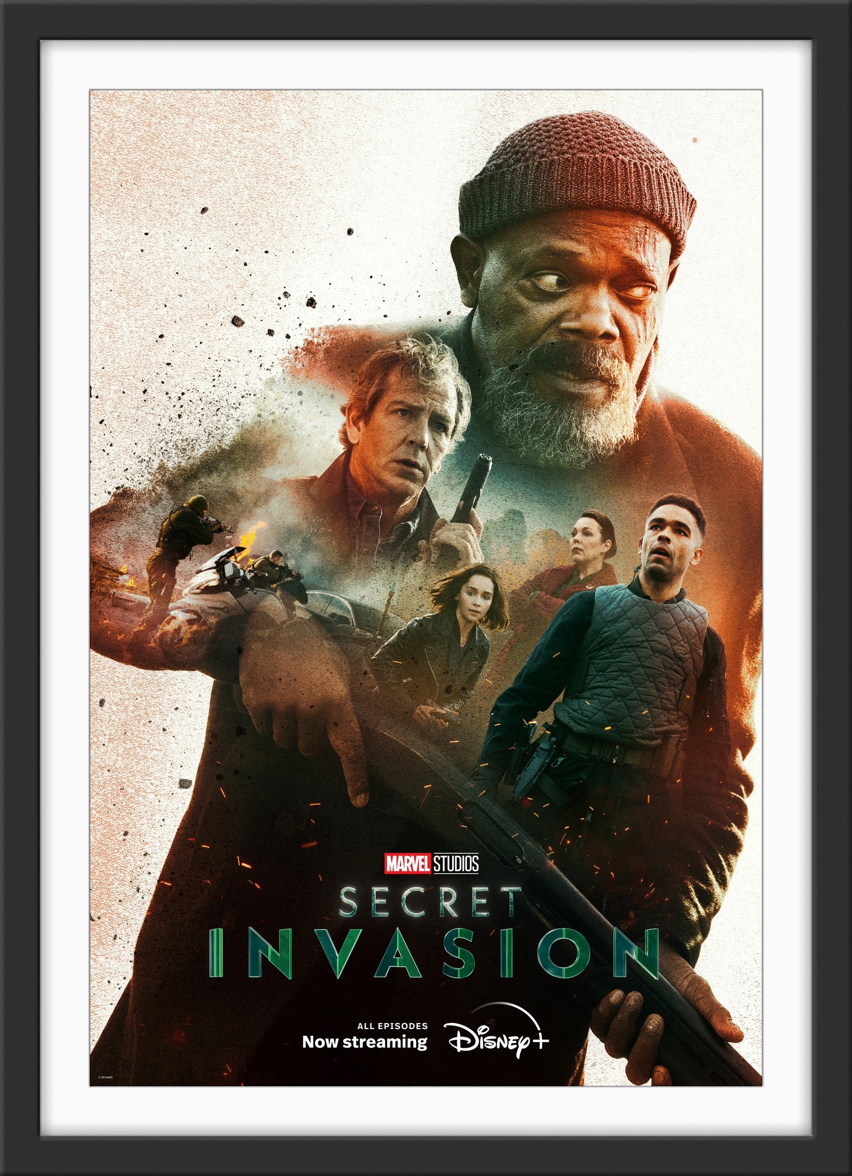 An original movie poster for the Disney+ Marvel TV series Secret Invasion