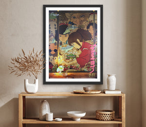 An original Chinese movie poster for the Studio Ghibli film Spirited Away