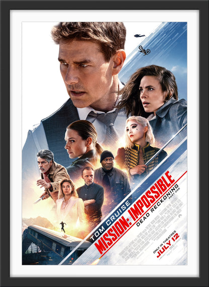An original movie poster for the Tom Cruise film Mission: Impossible Dead Reckoning - Part 1