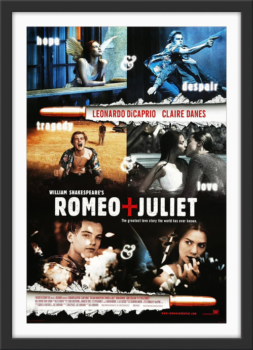 An original movie poster for the film Romeo and Juliet
