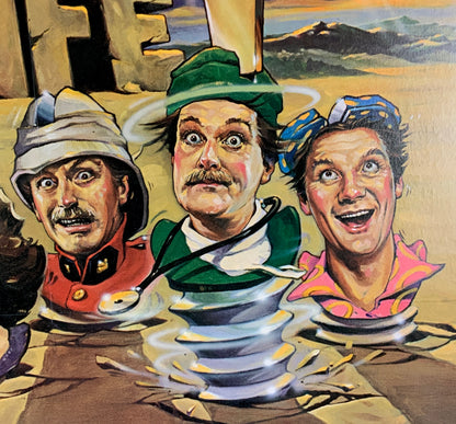 An original movie poster for the film Monty Python's Meaning of Life