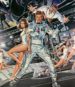 An original movie poster for the James Bond film Moonraker