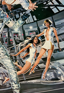 An original movie poster for the James Bond film Moonraker