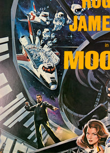 An original movie poster for the James Bond film Moonraker