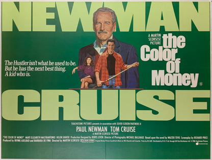 An original movie poster for the film The Color of Money