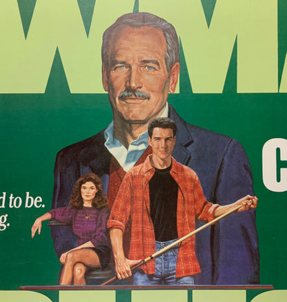 An original movie poster for the film The Color of Money