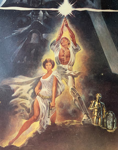 An original three sheet movie poster for the 1977 film Star Wars