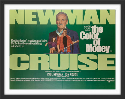 An original movie poster for the film The Color of Money