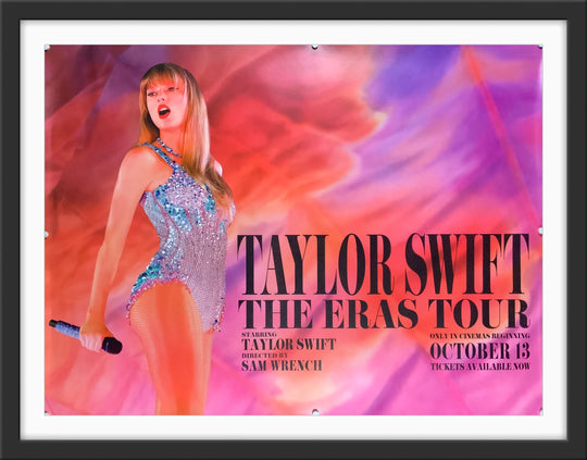An original U.K. quad movie poster for the film Taylor Swift The Eras Tour