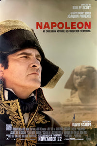 An original movie poster for the Ridley Scott film Napoleon