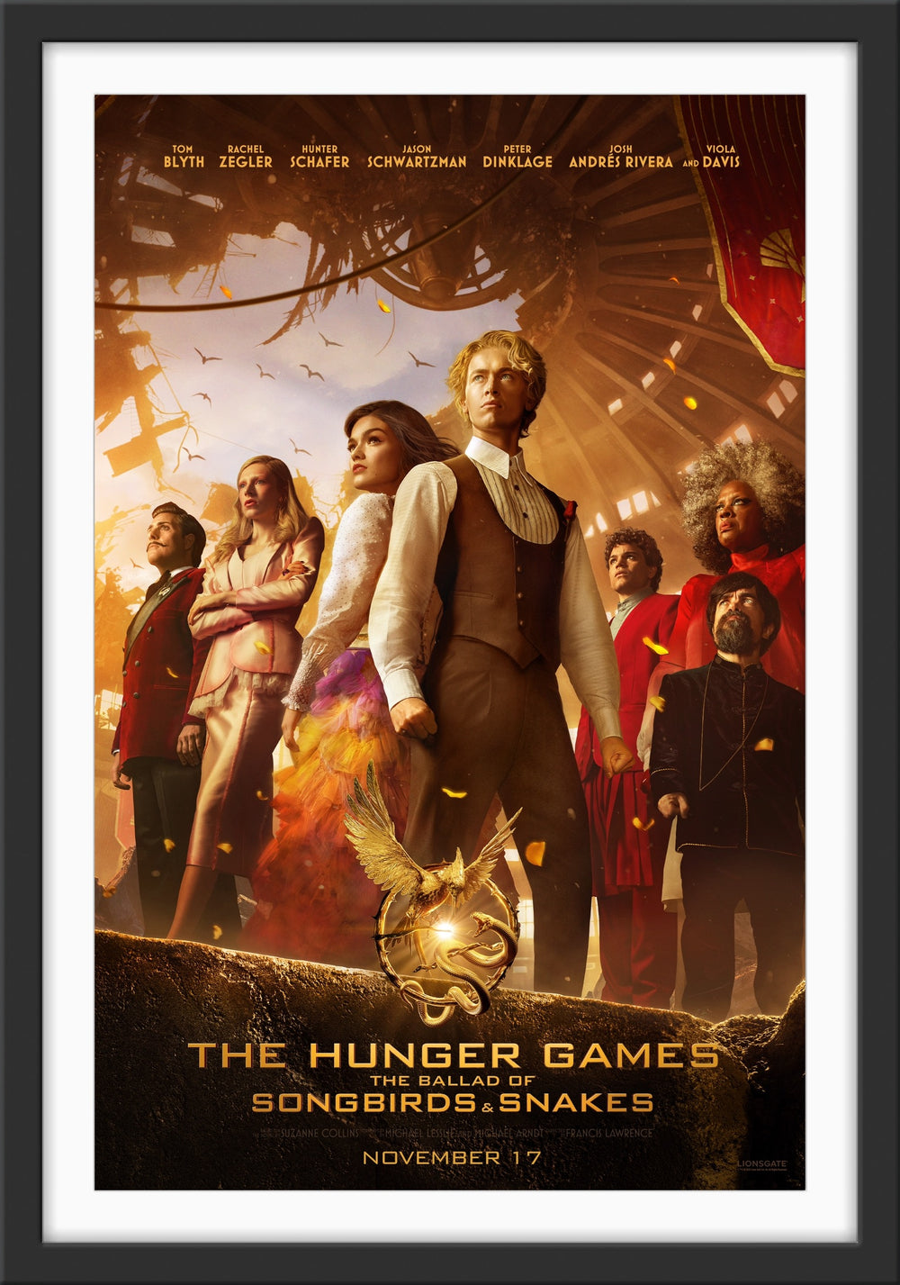 An original movie poster for the film The Hunger Games: The Ballad of Songbirds and Snakes - 2023