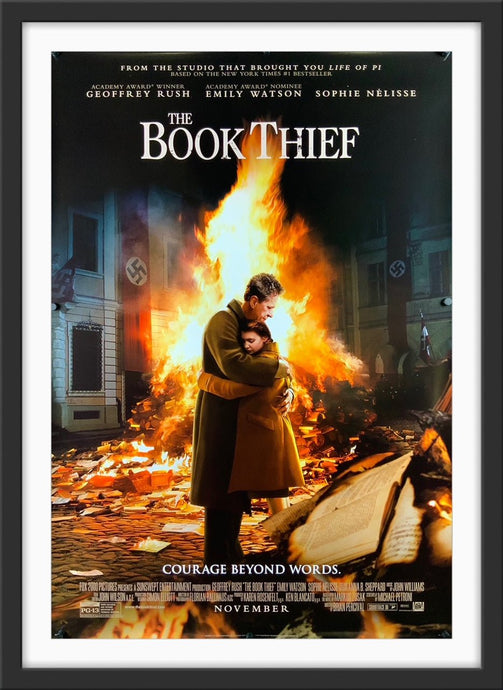 An original movie poster for the film The Book Thief